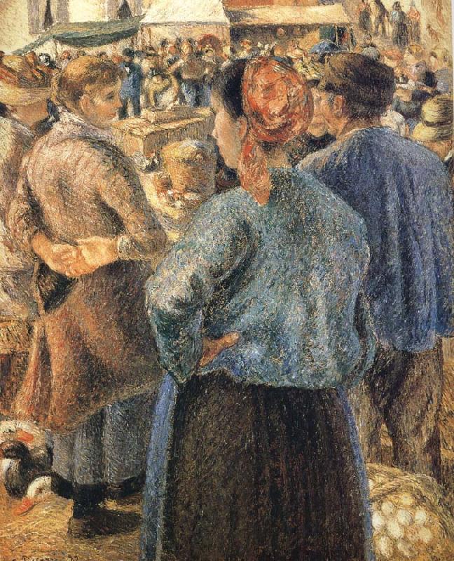 Camille Pissarro Pang plans Schwarz livestock market oil painting picture